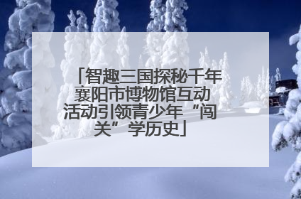 智趣三国探秘千年 襄阳市博物馆互动活动引领青少年“闯关”学历史