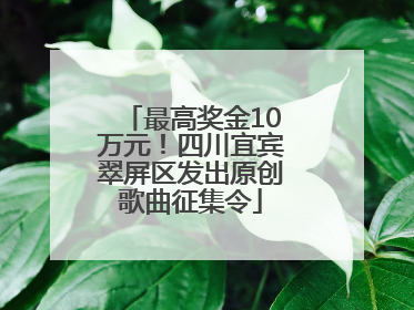 最高奖金10万元！四川宜宾翠屏区发出原创歌曲征集令