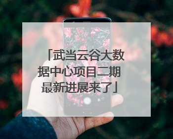 武当云谷大数据中心项目二期最新进展来了