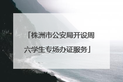 株洲市公安局开设周六学生专场办证服务