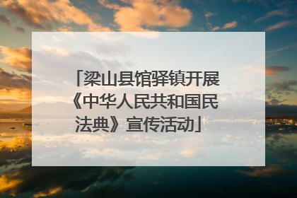 梁山县馆驿镇开展《中华人民共和国民法典》宣传活动