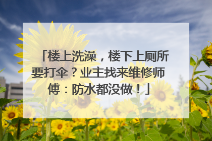 楼上洗澡，楼下上厕所要打伞？业主找来维修师傅：防水都没做！