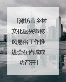 潍坊市乡村文化振兴暨移风易俗工作推进会在诸城成功召开