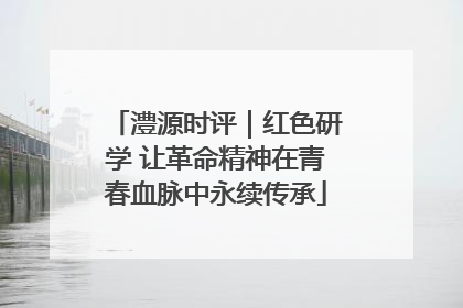 澧源时评｜红色研学 让革命精神在青春血脉中永续传承