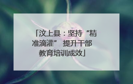 汶上县：坚持“精准滴灌” 提升干部教育培训成效