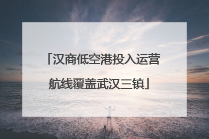 汉商低空港投入运营 航线覆盖武汉三镇