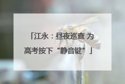 江永：昼夜巡查 为高考按下“静音键”
