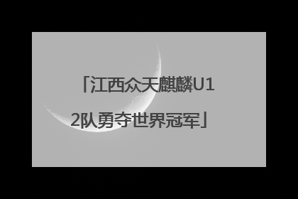 江西众天麒麟U12队勇夺世界冠军