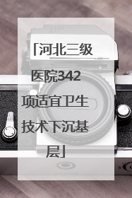 河北三级医院342项适宜卫生技术下沉基层