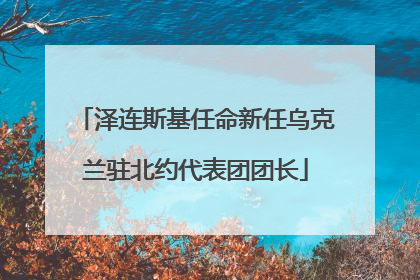 泽连斯基任命新任乌克兰驻北约代表团团长