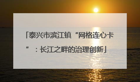 泰兴市滨江镇“网格连心卡”：长江之畔的治理创新