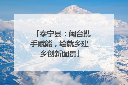 泰宁县：闽台携手赋能，绘就乡建乡创新图景