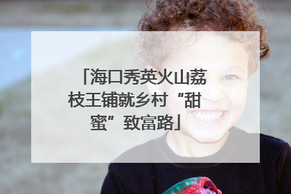 海口秀英火山荔枝王铺就乡村“甜蜜”致富路