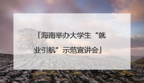 海南举办大学生“就业引航”示范宣讲会