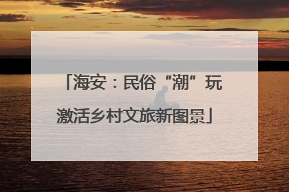 海安：民俗“潮”玩激活乡村文旅新图景