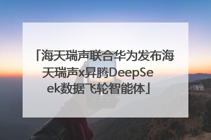 海天瑞声联合华为发布海天瑞声x昇腾DeepSeek数据飞轮智能体