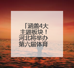 涵盖4大主题板块！河北将举办第六届体育消费季