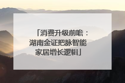 消费升级前瞻：湖南金证把脉智能家居增长逻辑