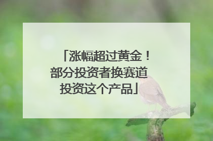 涨幅超过黄金！部分投资者换赛道投资这个产品