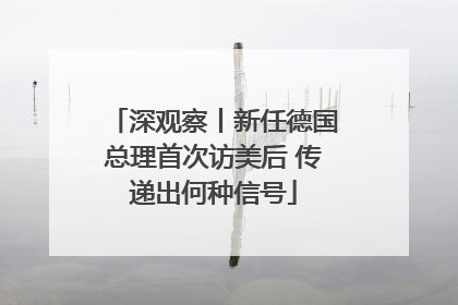深观察丨新任德国总理首次访美后 传递出何种信号