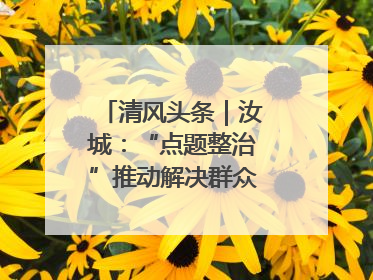 清风头条｜汝城：“点题整治”推动解决群众急难愁盼