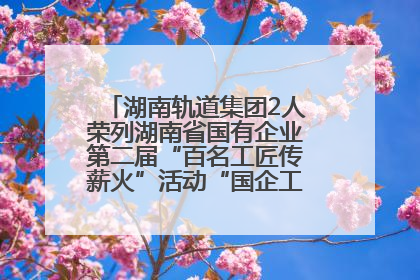 湖南轨道集团2人荣列湖南省国有企业第二届“百名工匠传薪火”活动“国企工匠”人才宣传名单