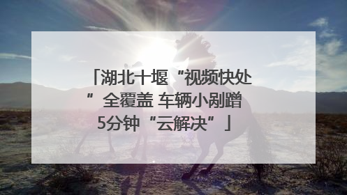 湖北十堰“视频快处”全覆盖 车辆小剐蹭5分钟“云解决”