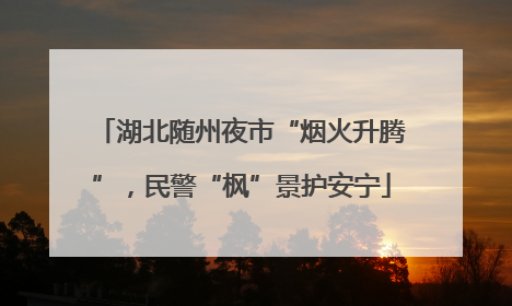 湖北随州夜市“烟火升腾”，民警“枫”景护安宁