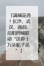 满城花香！长沙、武汉、南昌、岳阳四城联动“送你十万朵栀子花”