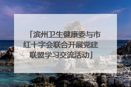 滨州卫生健康委与市红十字会联合开展党建联盟学习交流活动