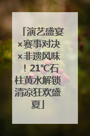演艺盛宴×赛事对决×非遗风味！21℃石柱黄水解锁清凉狂欢盛夏