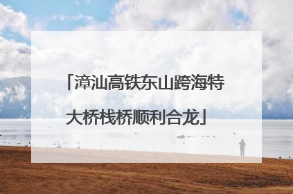 漳汕高铁东山跨海特大桥栈桥顺利合龙