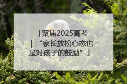 聚焦2025高考｜“家长放松心态也是对孩子的鼓励”