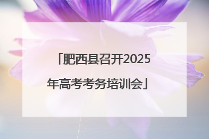 肥西县召开2025年高考考务培训会