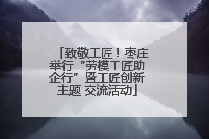 致敬工匠！枣庄举行“劳模工匠助企行”暨工匠创新主题 交流活动