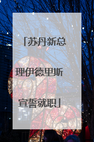 苏丹新总理伊德里斯宣誓就职