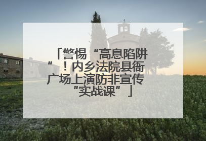 警惕“高息陷阱”！内乡法院县衙广场上演防非宣传“实战课”