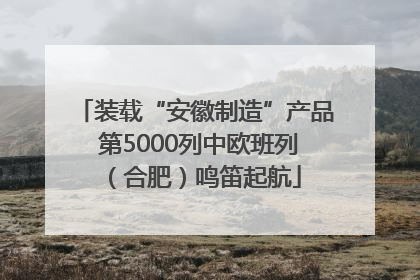 装载“安徽制造”产品 第5000列中欧班列（合肥）鸣笛起航