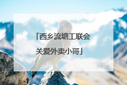西乡流塘工联会关爱外卖小哥