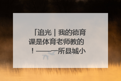 追光｜我的德育课是体育老师教的！——一所县城小学的思政课改革
