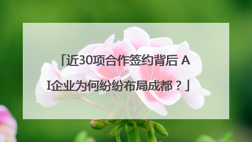 近30项合作签约背后 AI企业为何纷纷布局成都？