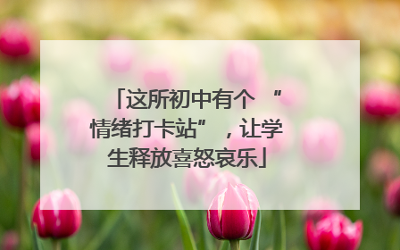 这所初中有个 “情绪打卡站”，让学生释放喜怒哀乐