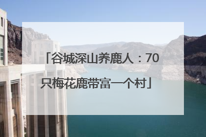谷城深山养鹿人：70只梅花鹿带富一个村