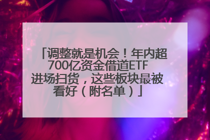 调整就是机会！年内超700亿资金借道ETF进场扫货，这些板块最被看好（附名单）