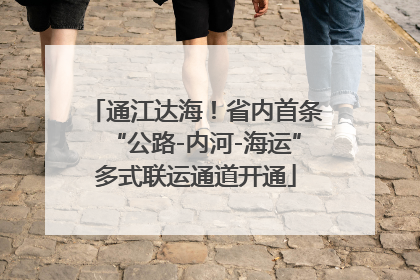 通江达海！省内首条“公路-内河-海运”多式联运通道开通