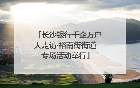 长沙银行千企万户大走访·裕南街街道专场活动举行