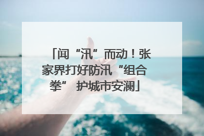 闻“汛”而动！张家界打好防汛“组合拳” 护城市安澜
