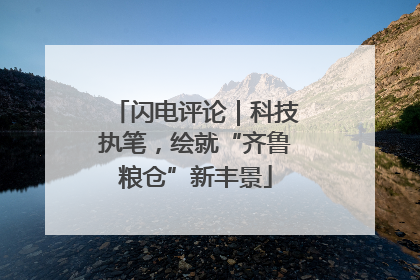 闪电评论｜科技执笔，绘就“齐鲁粮仓”新丰景