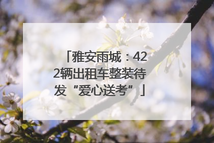 雅安雨城：422辆出租车整装待发“爱心送考”