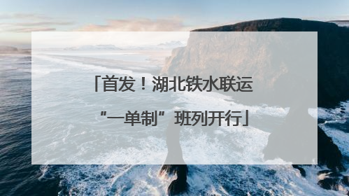 首发！湖北铁水联运“一单制”班列开行